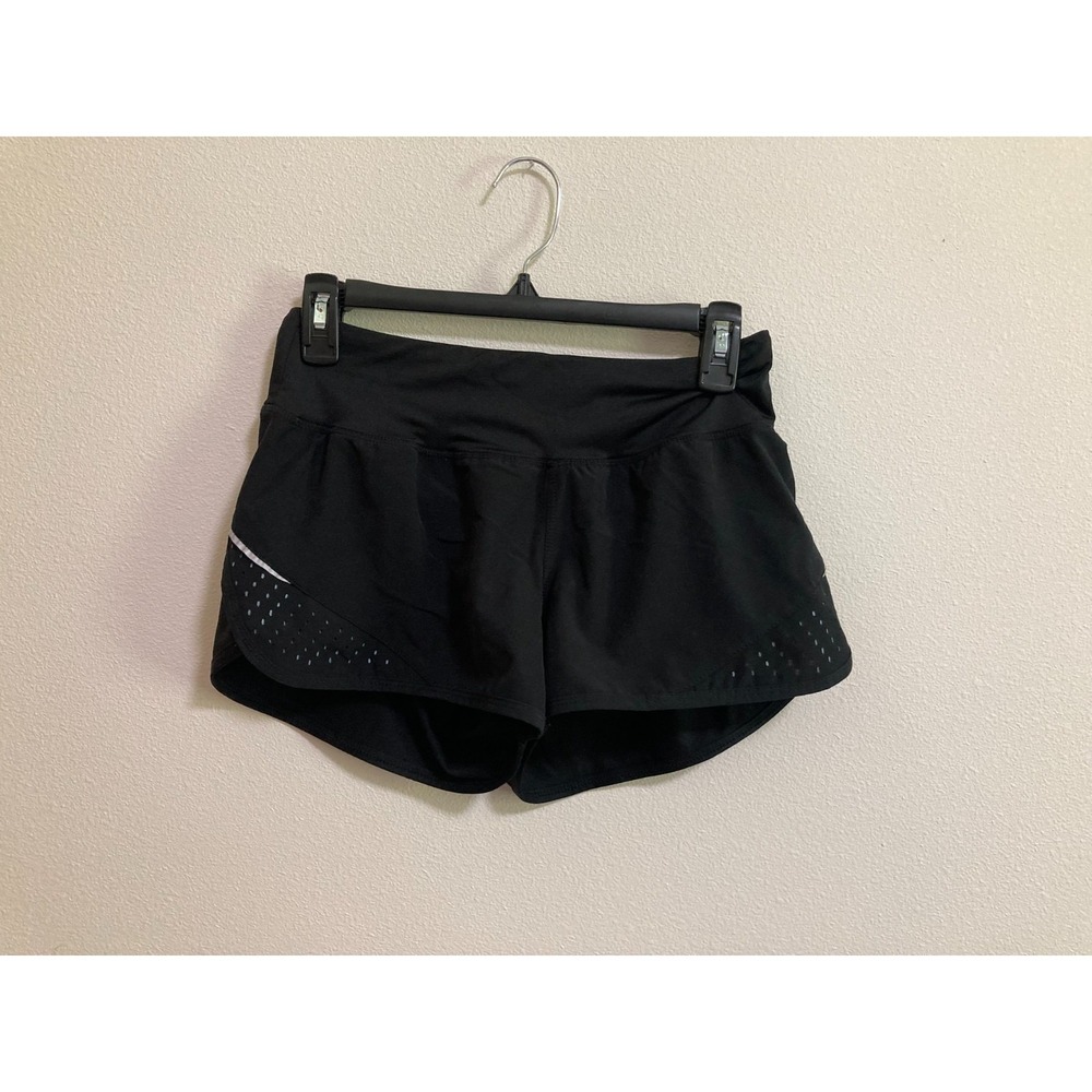 Champion Black Athletic Shorts Size Small S Women Running Back Zipper Pocket